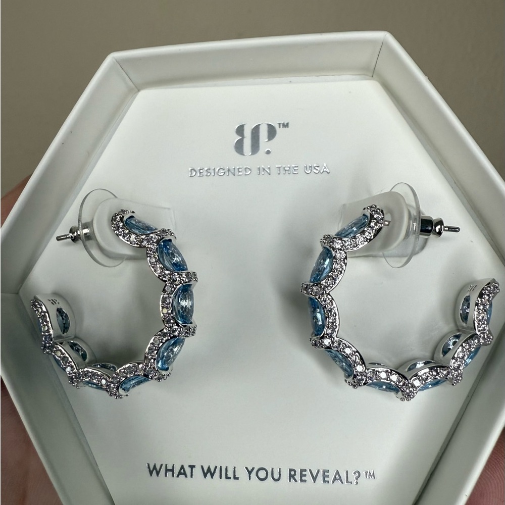 Stunning Silver and Blue Gemstone Earrings